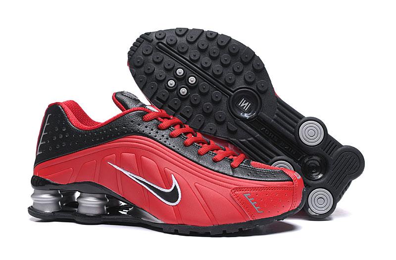 New Nike Shox R4 Red Black Trainer - Click Image to Close